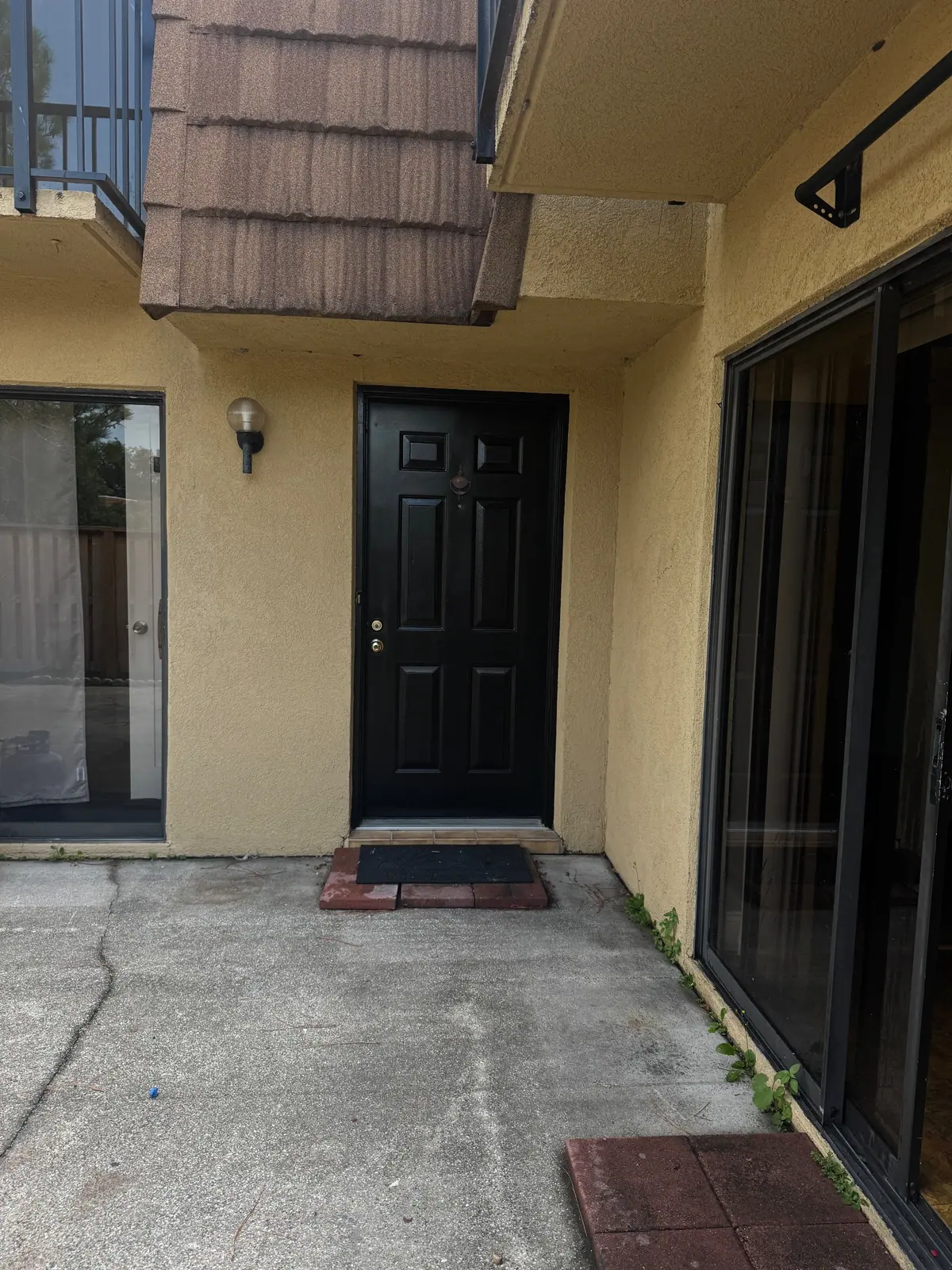 Black front entry door by BR Painting